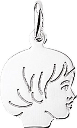 Zilveren Bedel Meisje - 15.5 x 12.5 mm - Unisex
