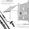 tectake® Klemluifel - Balkonluifel zonder boren - UV-bestendig - Waterafstotend - Breedte 150 cm - Lichtgrijs