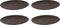 Palmer Bord coupe Ruston 27 cm Bruin Stoneware 4 stuks