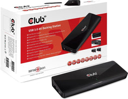 Club3D CSV-3103D - USB 3.0 Docking Station - Dual Monitor support 4K UHD - Zwart