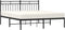 vidaXL - Bedframe - met - hoofdbord - metaal - zwart - 150x200 - cm