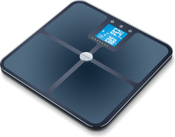Beurer BF 950 Black Personenweegschaal - Uitgebreide lichaamsanalyse - Bluetooth® - Zwangerschapsmodus - LED motivator - Beurer HealthManager Pro app - Tot 180 kg - 8 Gebruikers - Incl. batterijen - 5 Jaar garantie