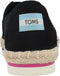 Toms Alpargate Platform Rope - Dames espadrille - Vegan canvas - Zwart - Maat 40