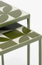 Mica Decorations Bologna Bijzettafel Buiten - Set van 2 - L38 x B38 x H48 cm - Metaal - Groen