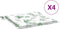 vidaXL - Tuinstoelkussens - 4 - st - bladpatroon - 50x50x3 - cm - stof