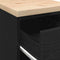 vidaXL - Garagekast - 30x51x85 - cm - massief - grenenhout - zwart