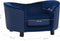 vidaXL - Hondenbank - 69x49x40 - cm - pluche - en - kunstleer - blauw