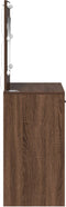 vidaXL - Kaptafel - met - LED - Verlichting - - - Bruin - Eiken - 78,5x41x135 - cm