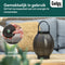 Gadgy Solar Lantaarn Bloem - Tuinverlichting op Zonne-energie - Led met dag/nacht Sensor - Zwart - Metaal