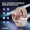 Valante ProX Smartwatch - Smartwatch Dames - Rosé goud staal - 44 mm - Stappenteller - Hartslagmeter - Bloeddrukmeter - Bellen via Bluetooth