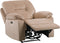 Elektrische relaxfauteuil BERGEN LED Fluweel Zandbeige