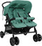 vidaXL - Tweelingkinderwagen - staal - groen