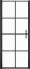 vidaXL - Douchedeuren - 81x195 - cm - gehard - glas - zwart