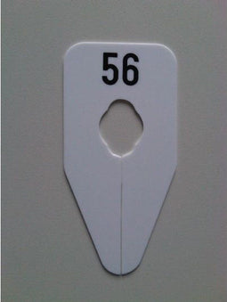 Maataanduider ovaal wit/zwart 50