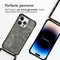 iMoshion Hoesje Geschikt voor iPhone 14 Pro Hoesje Met Koord - iMoshion Design Hoesje met Koord - Zwart / Black Marble