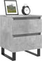 vidaXL - Nachtkastjes - 2 - st - 40x35x50 - cm - bewerkt - hout - betongrijs