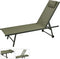 KM Loungebed met Kussen - Verstelbaar - 185 x 55 x 32 cm - Groen