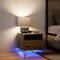 vidaXL - Nachtkastjes - met - LED-verlichting - 2 - stuks - Artisan - Eiken - 40x39x37 - cm