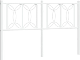 vidaXL - Hoofdbord - 140 - cm - metaal - wit