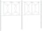 vidaXL - Hoofdbord - 140 - cm - metaal - wit