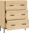 vidaXL - Dressoir - 69,5x34x90 - cm - bewerkt - hout - sonoma - eikenkleurig
