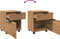 vidaXL - Dossierkast - verrijdbaar - 45x38x54 - cm - hout - artisanaal - eikenkleur