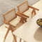 Coast Eetkamerstoelen - 4-Delige Set Bamboe & Imitatie-Riet - 50 x 52 x 81 cm - Natuur