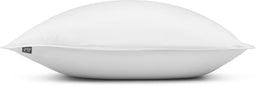 Zohome Kussensloop Satinado - Kussenhoes van 40x80 cm - Set van 2 stuks - 100% Katoen-Satijn - Wit