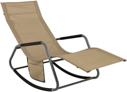 SoBuy OGS47-KA - Metal Schommelstoel - Ergonomisch - Khaki