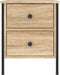 vidaXL - Nachtkastjes - 2 - st - 40x42x50 - cm - bewerkt - hout - sonoma - eikenkleurig