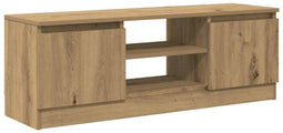 vidaXL - Tv-meubel - 102x30x36 - cm - bewerkt - hout - artisanaal - eikenkleur