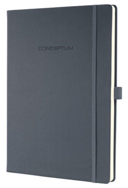 Sigel - notitieboek - Conceptum Pure - A4 - donkergrijs - hardcover - 194 pagina's - 80 grams - lijn - SI-CO649