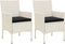 vidaXL - Tuinstoelen - 2 - st - met - kussens - poly - rattan - wit