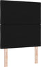 vidaXL - Hoofdbord - met - Diamant - Blokken - Design - - - Zwart - - - 80 - cm - - - Stof