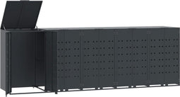 vidaXL - Containerberging - 5 - containers - 345x79x117 - cm - staal - antraciet