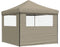 vidaXL - Partytent - inklapbaar - pop-up - met - 2 - zijwanden - taupe