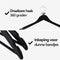 Infinity Goods 30 Houten Kledinghangers - Kleerhanger - Inkeping en Broeklat - Zwart
