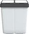 vidaXL - Vuilnisbak - dubbel - 2x25 - L - wit