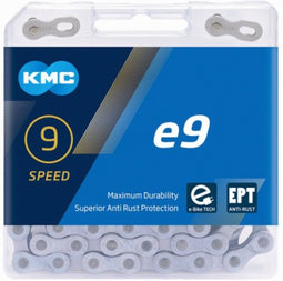 KMC E9 EPT Fietsketting 136 schakels Zilver