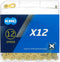KMC Fietsketting X12 Ti-N Goud 126 schakels