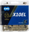 KMC X10EL Silver / Goud Fietsketting - X10EL Ti-N GOUD 114L