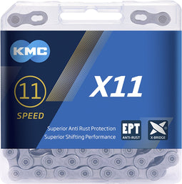 KMC X11 EPT Kettingslot 11-speed, grijs Uitvoering 118 schakels
