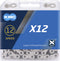 KMC X12 Fietsketting - Zwart Zilver (126 links)