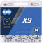 KMC X9 Zilver/Grijs Fietsketting (1/2 x 11/128) 122 schakels
