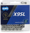 KMC X9SL Kettingslot 9-speed, zilver Uitvoering 114 schakels