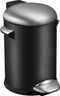 EKO - Belle Deluxe pedaalemmer 3 liter - Steel Plastic - zwart glanzend, mat RVS - Prullenbak