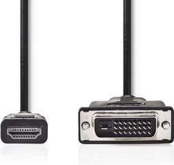 Nedis HDMI Kabel - HDMI Male naar DVI-D 24+1-Pins - 5 m - 1080p - Vernikkeld - Zwart