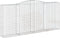 vidaXL - Schanskorven - 4 - st - gewelfd - 400x50x180/200 - cm - ijzer