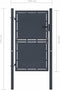 vidaXL - Poort - 100x125 - cm - staal - antraciet