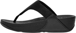 FitFlop Lulu Shimmerlux - Teenslippers - Ergonomisch voetbed - Zwart